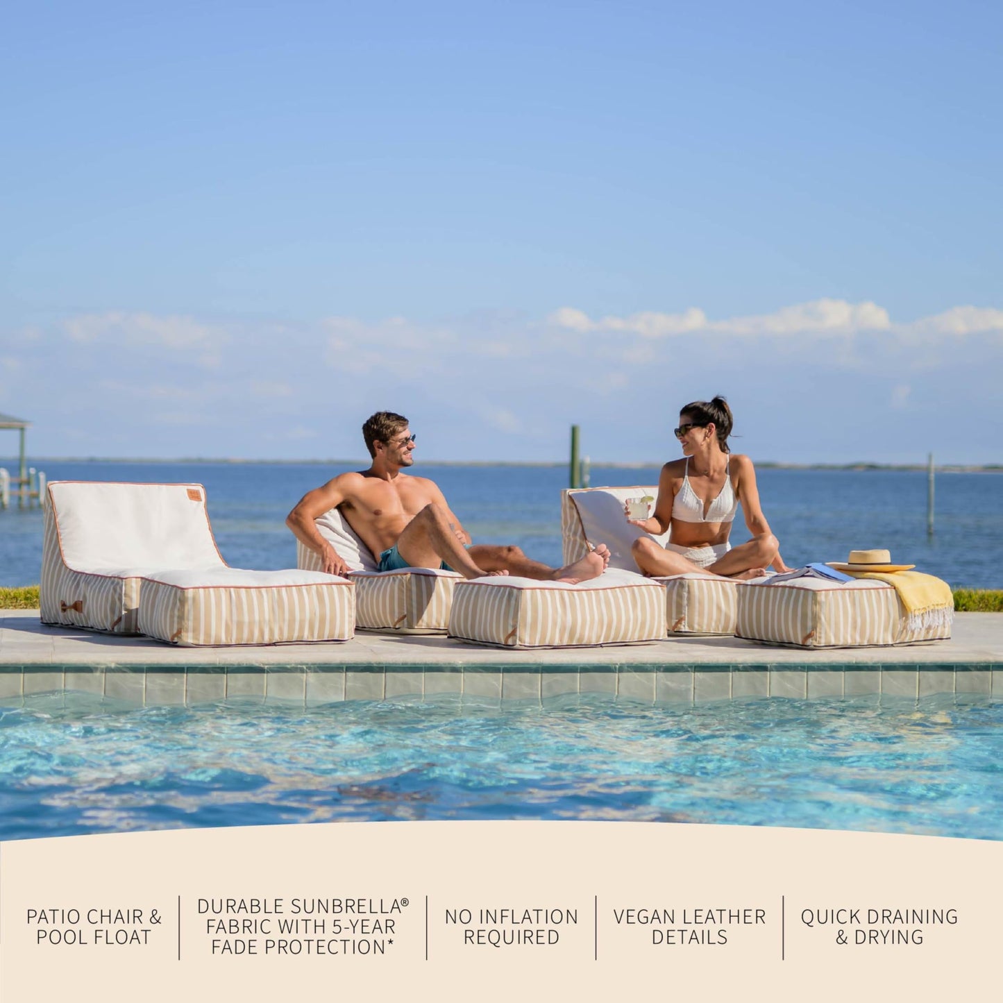 Mesh Pool Float and Patio Chair No Inflation Needed