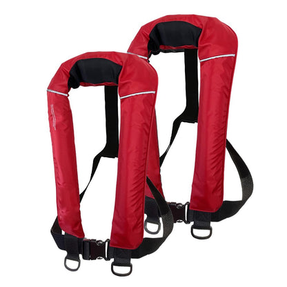 Automatic Inflatable Life Jacket Vest 2-Pack Adult