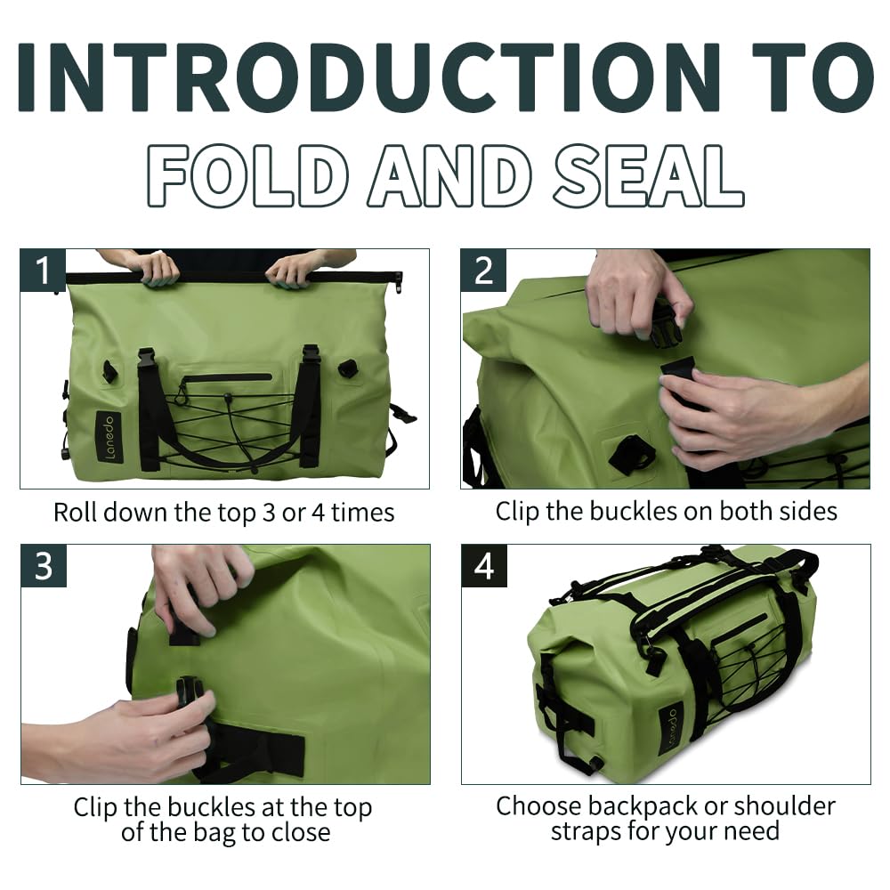 80L Heavy Duty Waterproof Dry Duffel Bag
