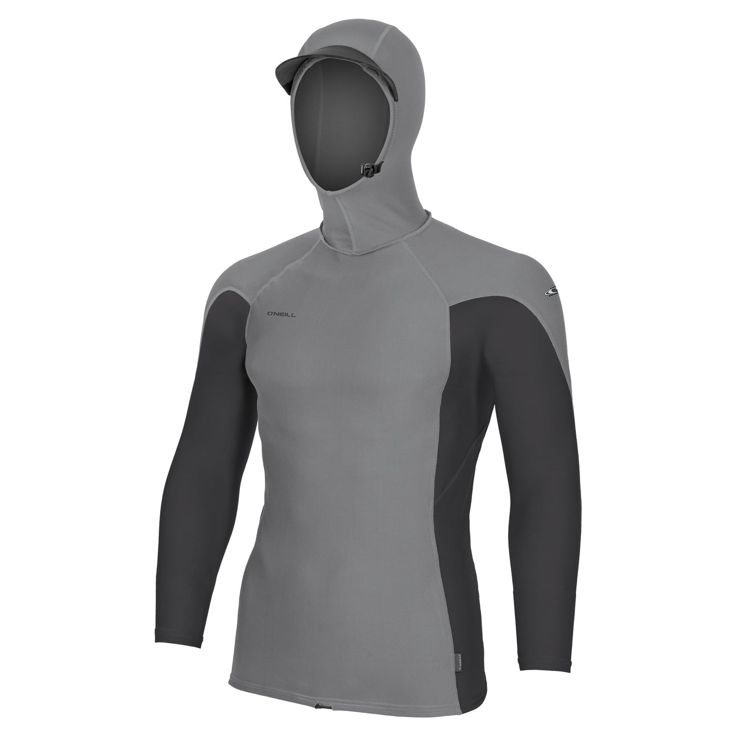 Men's Hooded Long Sleeve Rash Guard Swim Shirt