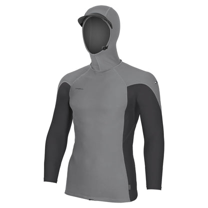 Men's Hooded Long Sleeve Rash Guard Swim Shirt