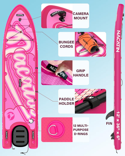 Inflatable Paddle Board Set with Dog Ramp Kit