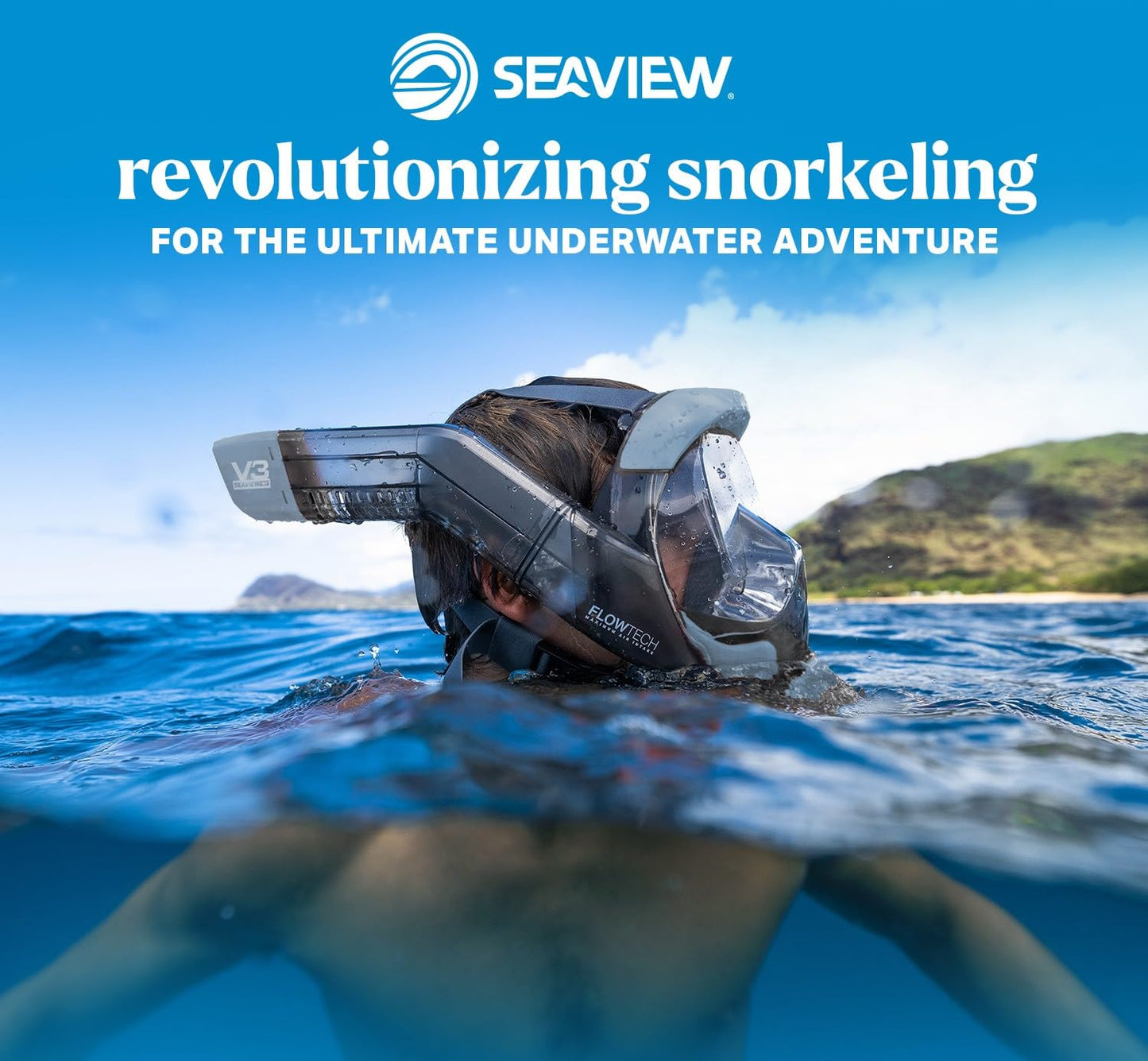 Full Face Snorkel Mask with 180° Panoramic View