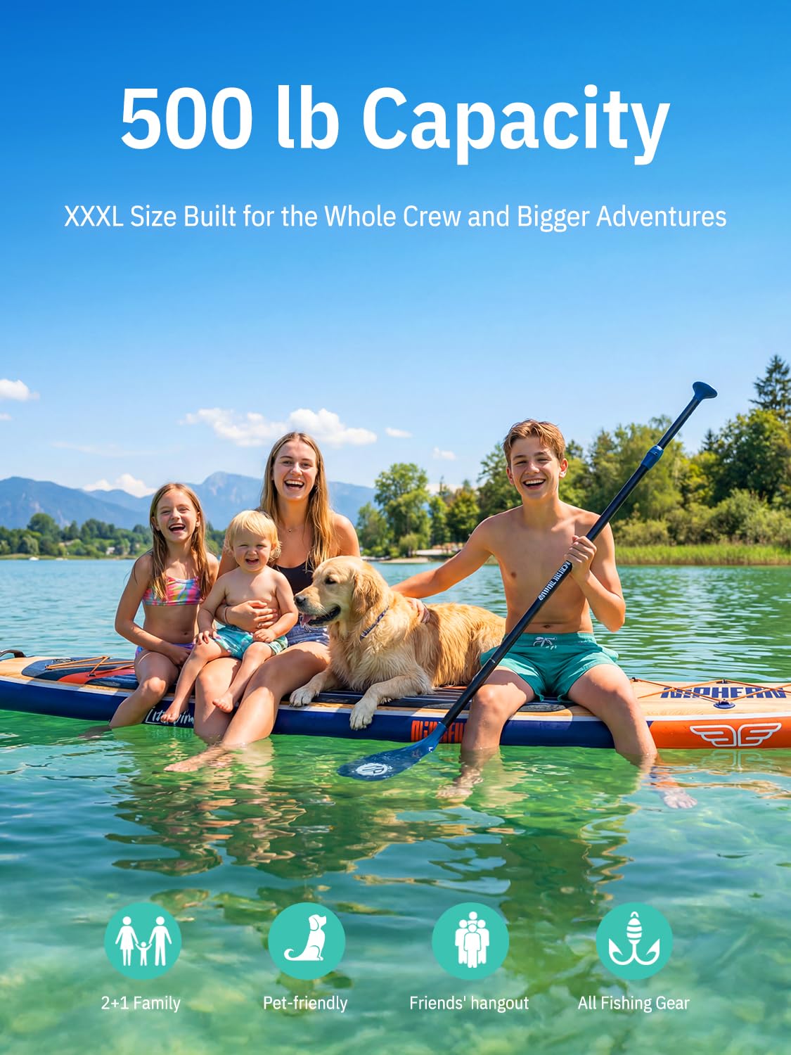 Extra Large Inflatable Paddle Board for Family Use