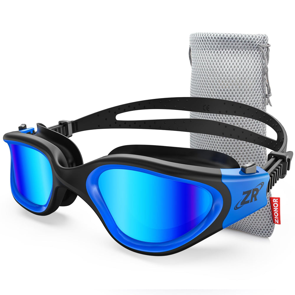 Polarized Anti-Fog Swimming Goggles with Mirror Lens