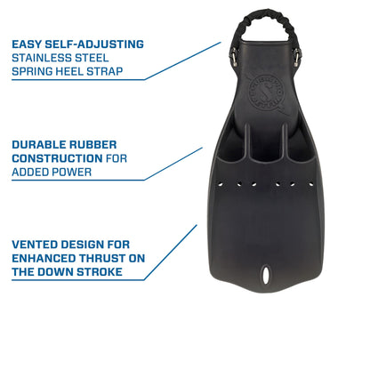 Open Heel Scuba Diving Fins with Spring Strap