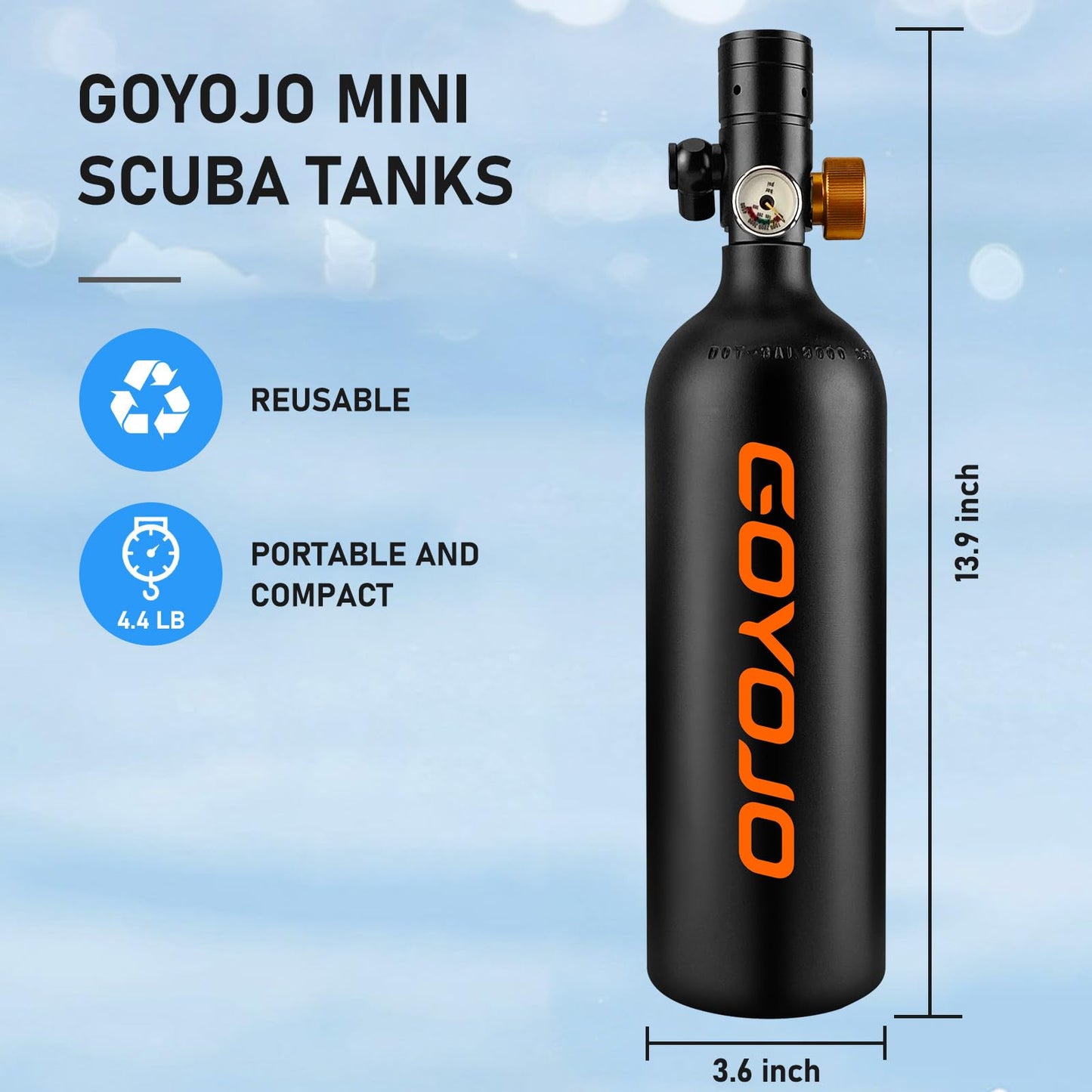 Mini Scuba Tank with Diving Mask Air System