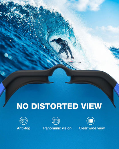 Polarized Anti-Fog Swimming Goggles with Mirror Lens