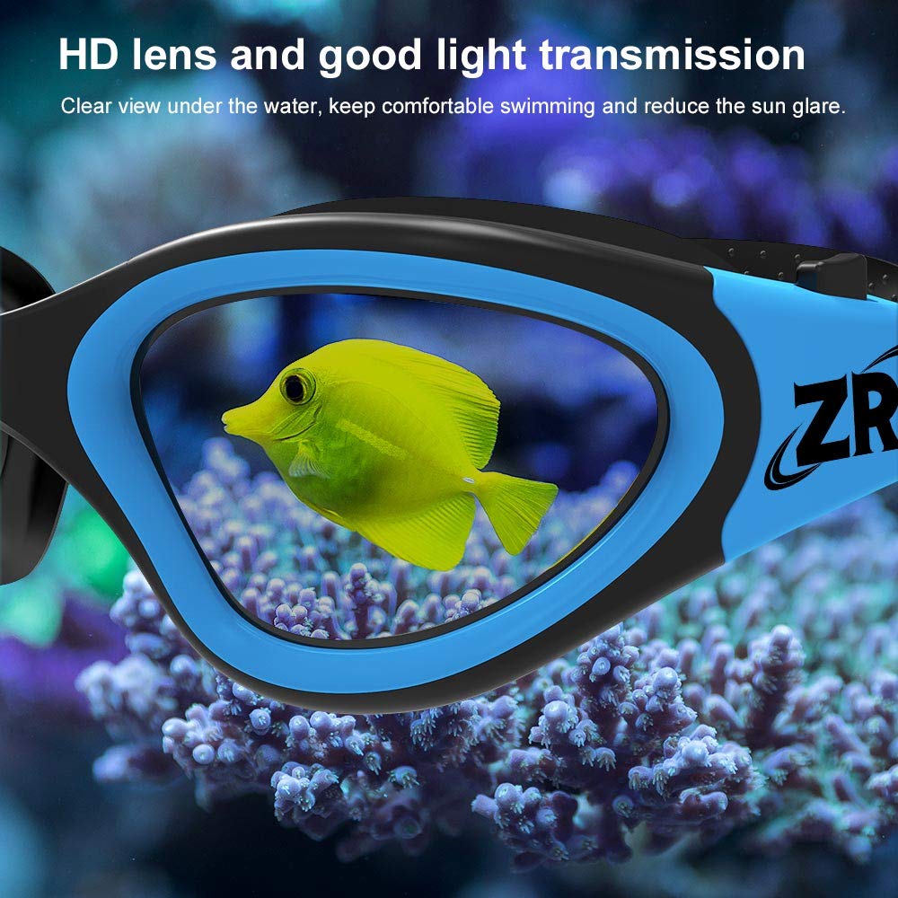 Polarized Anti-Fog Swimming Goggles with Mirror Lens