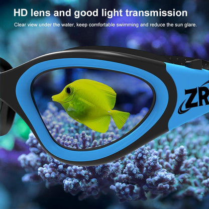 Polarized Anti-Fog Swimming Goggles with Mirror Lens