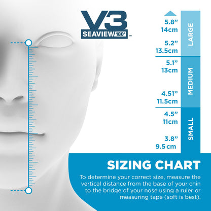 Full Face Snorkel Mask with 180° Panoramic View