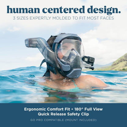 Full Face Snorkel Mask with 180° Panoramic View