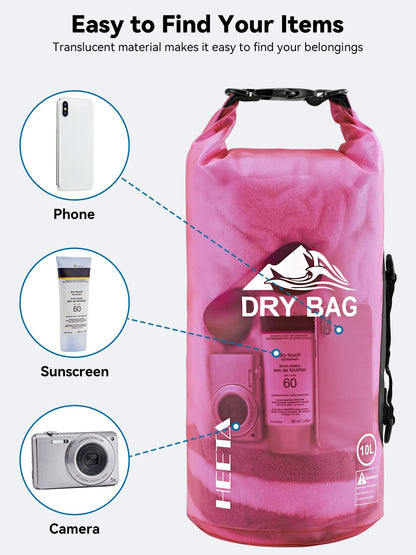 10L Waterproof Dry Bag with Phone Case