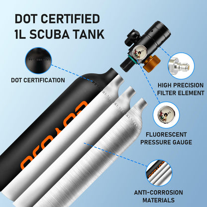 Mini Scuba Tank with Diving Mask Air System