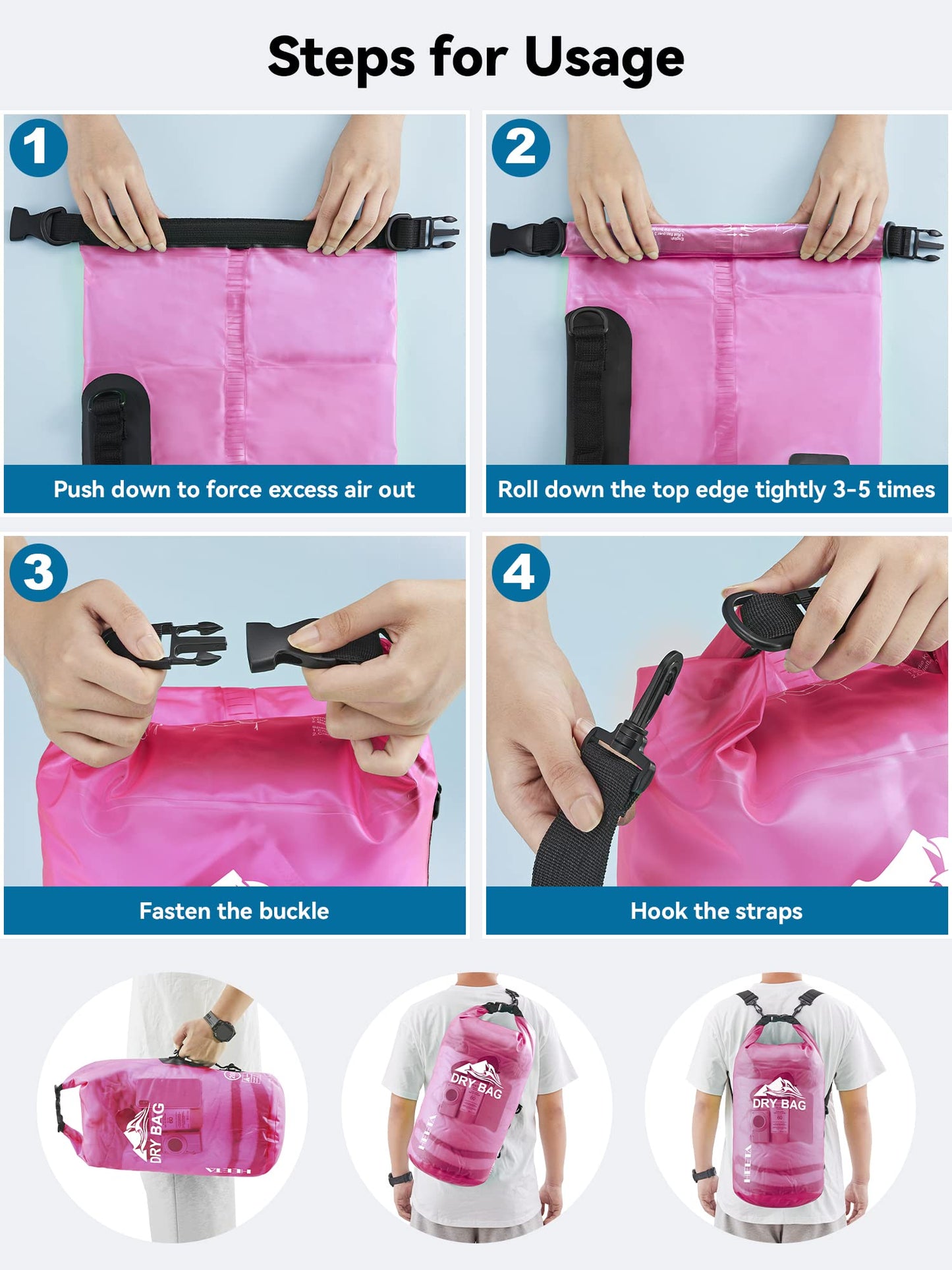 10L Waterproof Dry Bag with Phone Case
