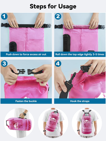 10L Waterproof Dry Bag with Phone Case