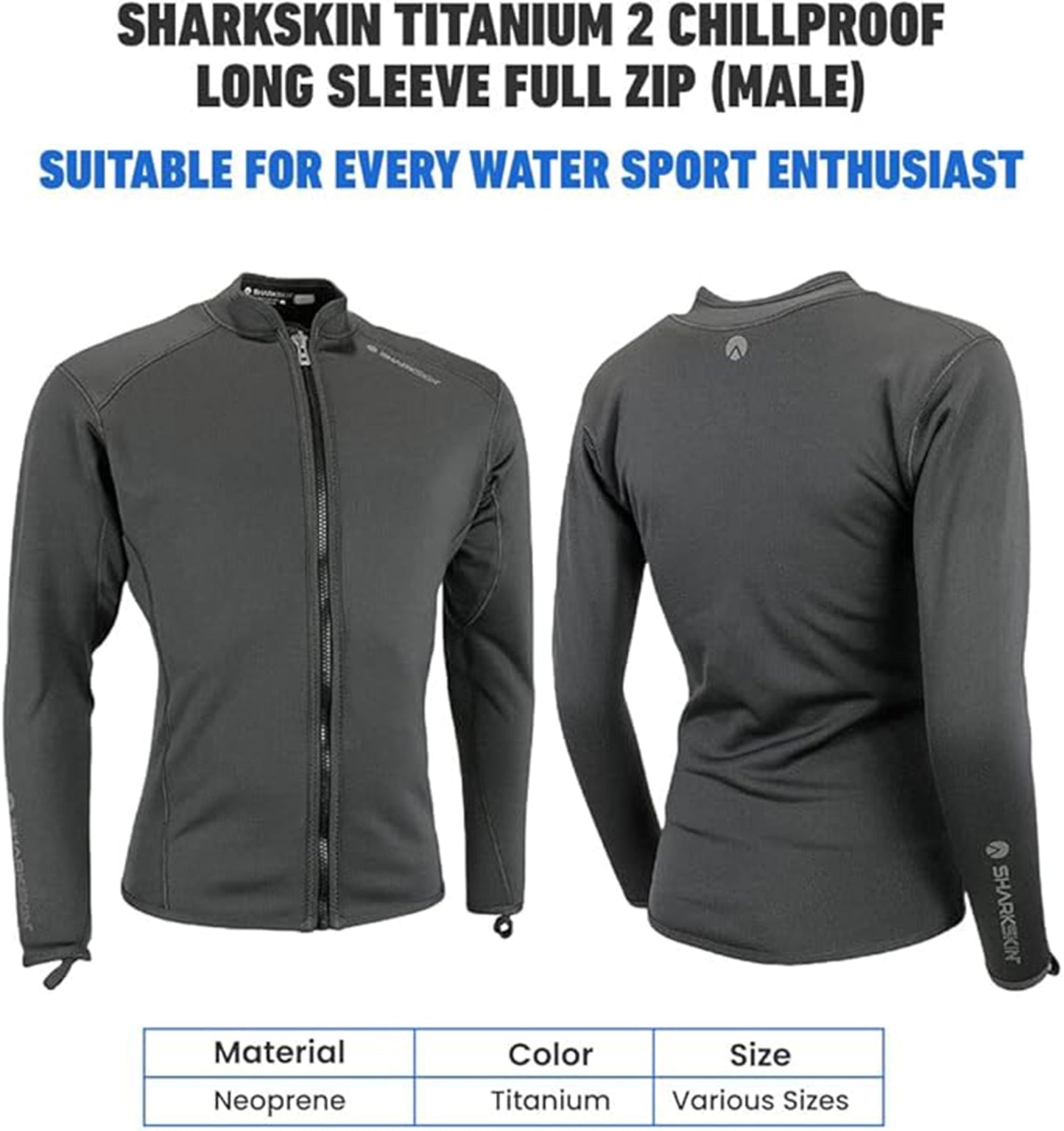 Men's Full Zip Thermal Swim Jacket Long Sleeve