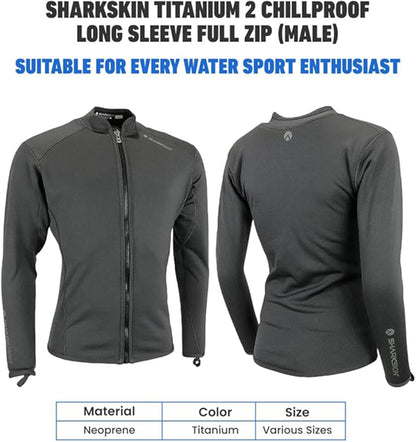 Men's Full Zip Thermal Swim Jacket Long Sleeve