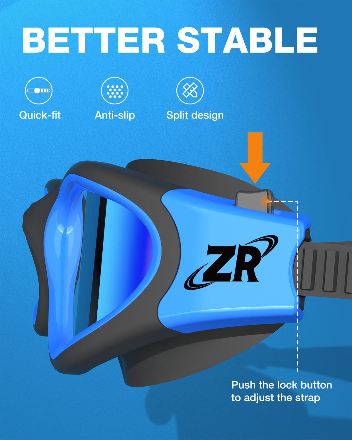 Polarized Anti-Fog Swimming Goggles with Mirror Lens