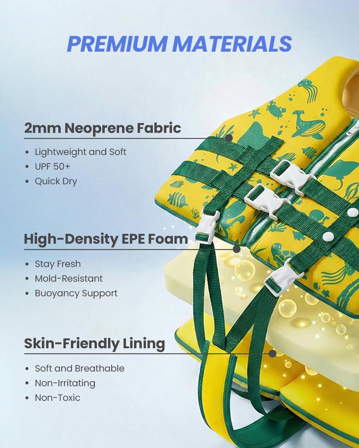 Toddler Swim Vest Float Jacket for Kids 2–8 Years