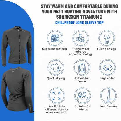 Men's Full Zip Thermal Swim Jacket Long Sleeve