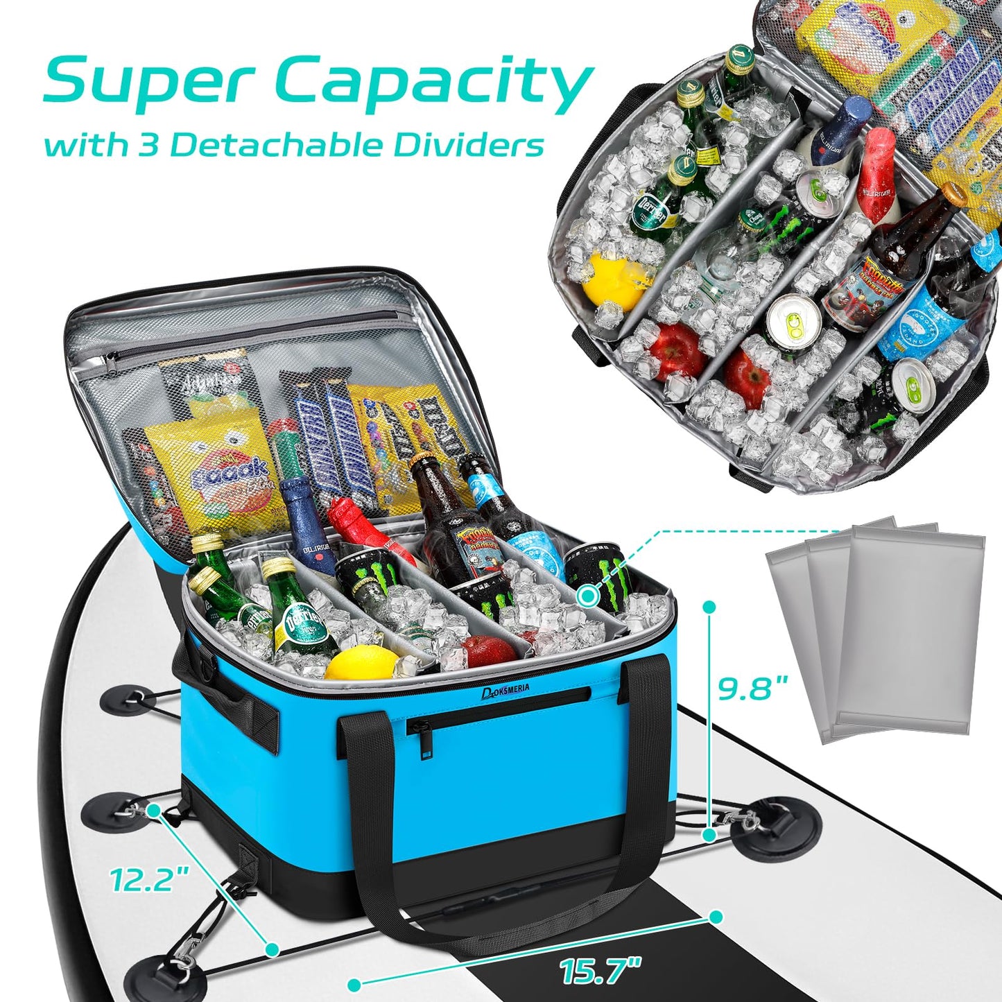Waterproof Paddle Board Cooler Deck Storage Bag