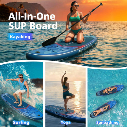 12 ft Extra Wide Inflatable Paddle Board with Seat