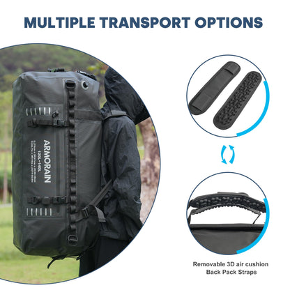 120L Waterproof Travel Dry Bag with Shoulder Straps