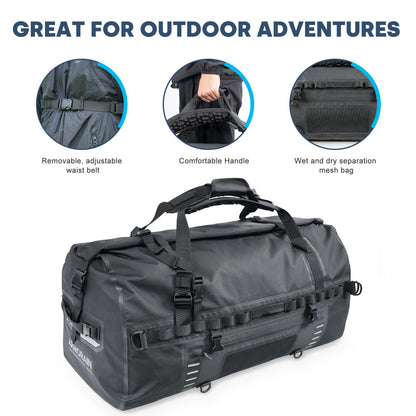 120L Waterproof Travel Dry Bag with Shoulder Straps