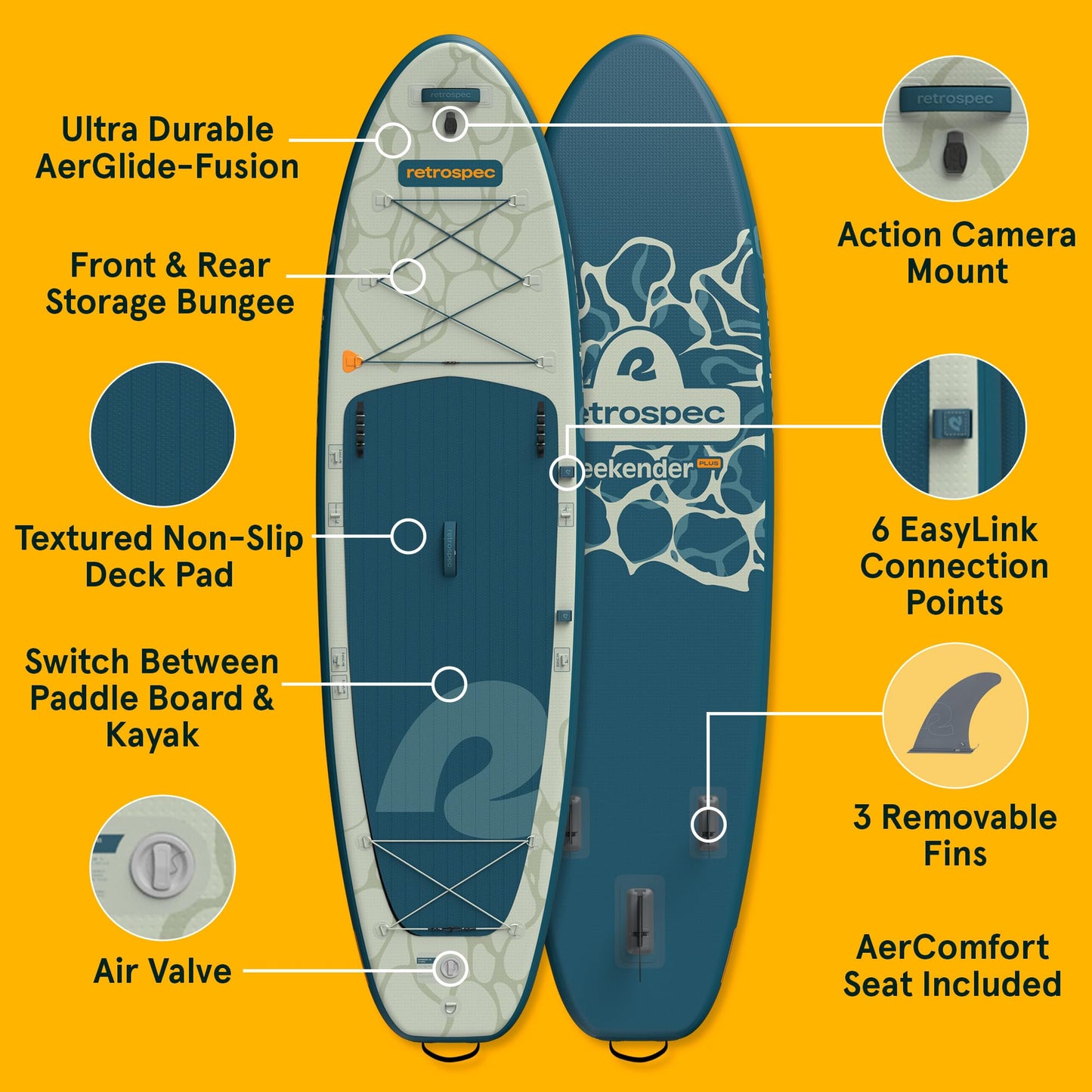 Inflatable Paddle Board Bundle with Paddle and Pump