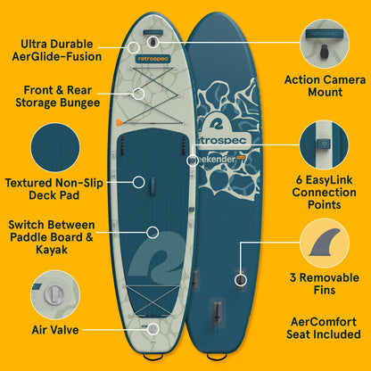 Inflatable Paddle Board Bundle with Paddle and Pump