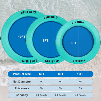 Round Inflatable Water Hammock Floating Dock