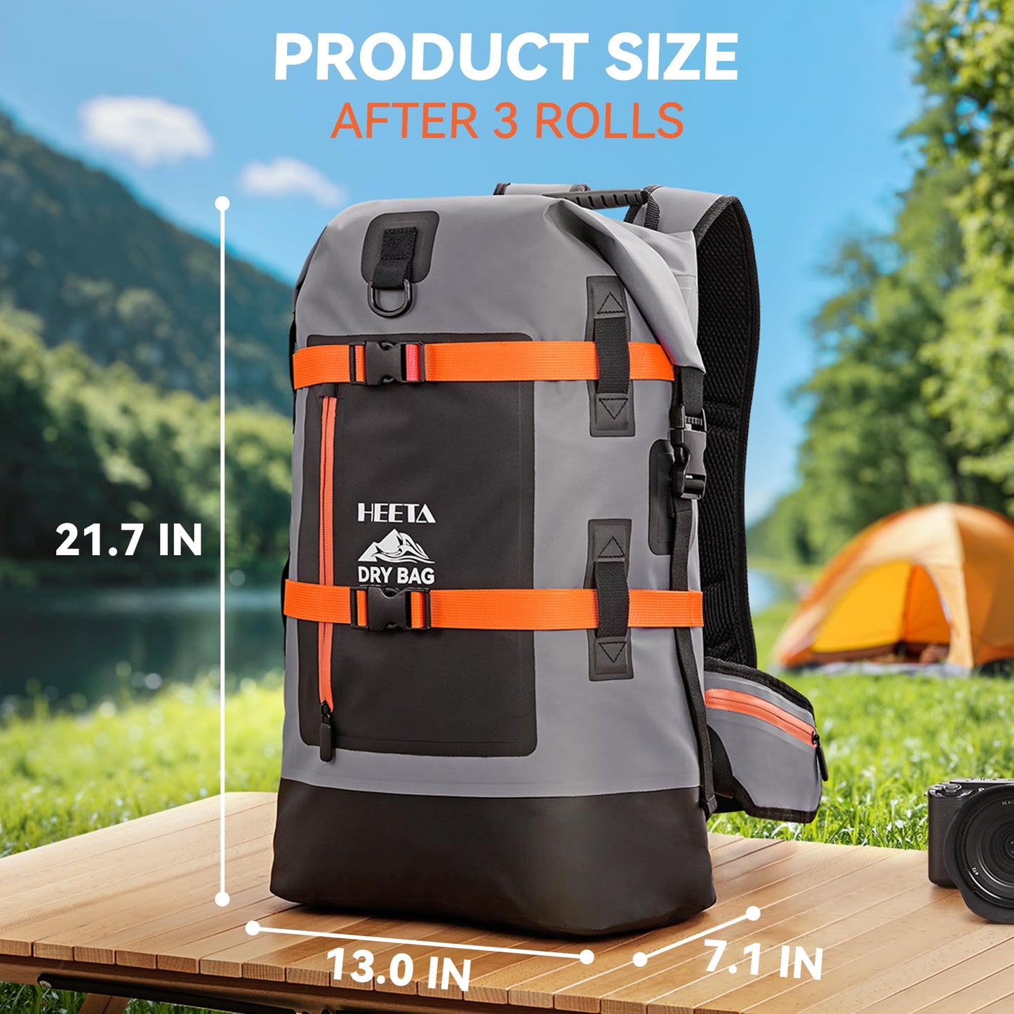 40L Waterproof Roll Top Dry Backpack