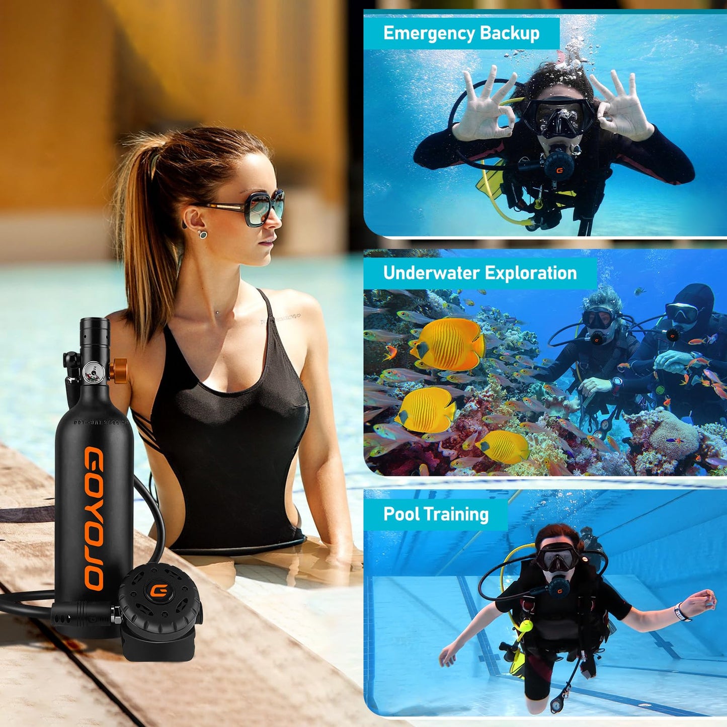 Mini Scuba Tank with Diving Mask Air System