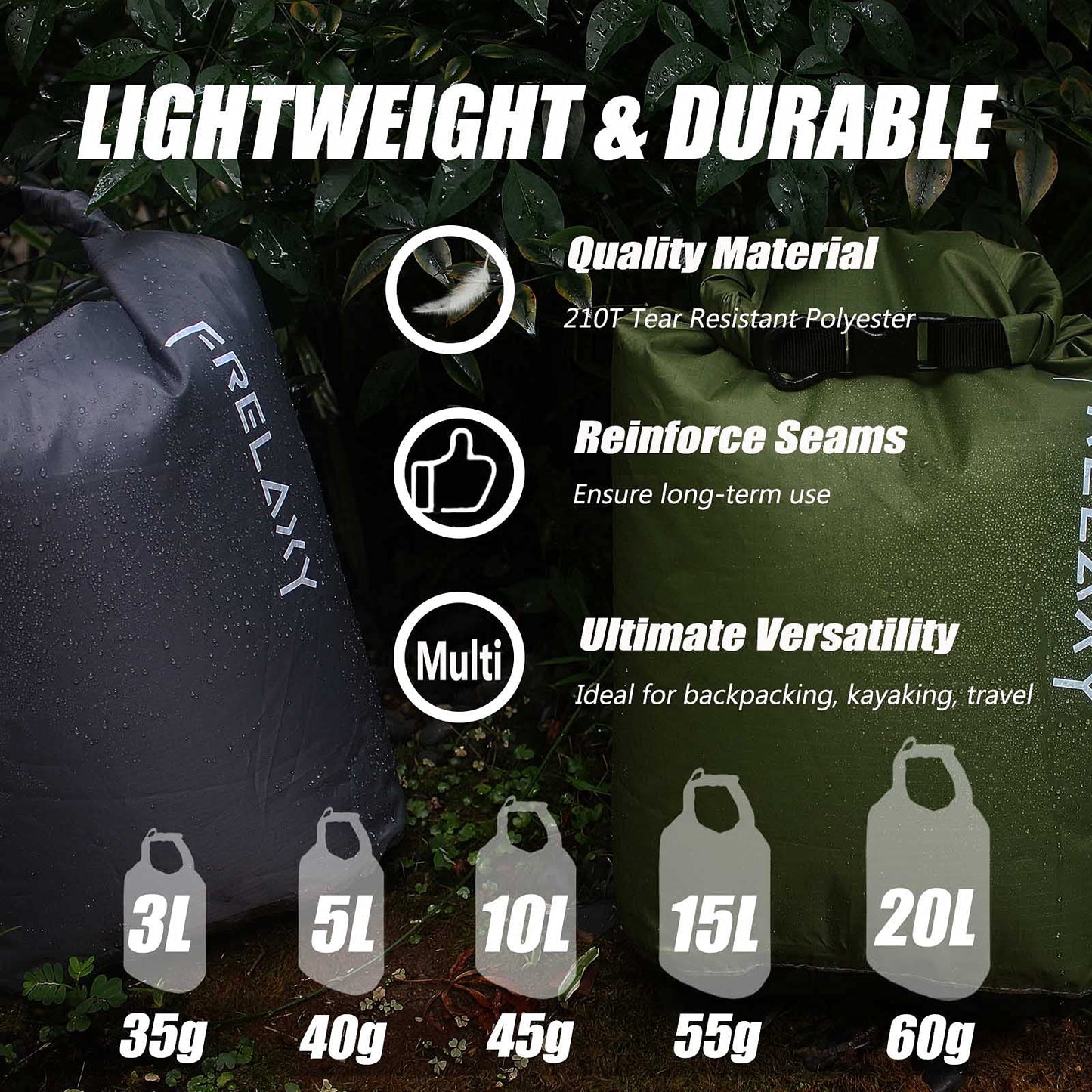 Ultralight Waterproof Dry Sack Set for Outdoor Gear
