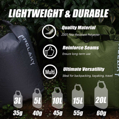 Ultralight Waterproof Dry Sack Set for Outdoor Gear