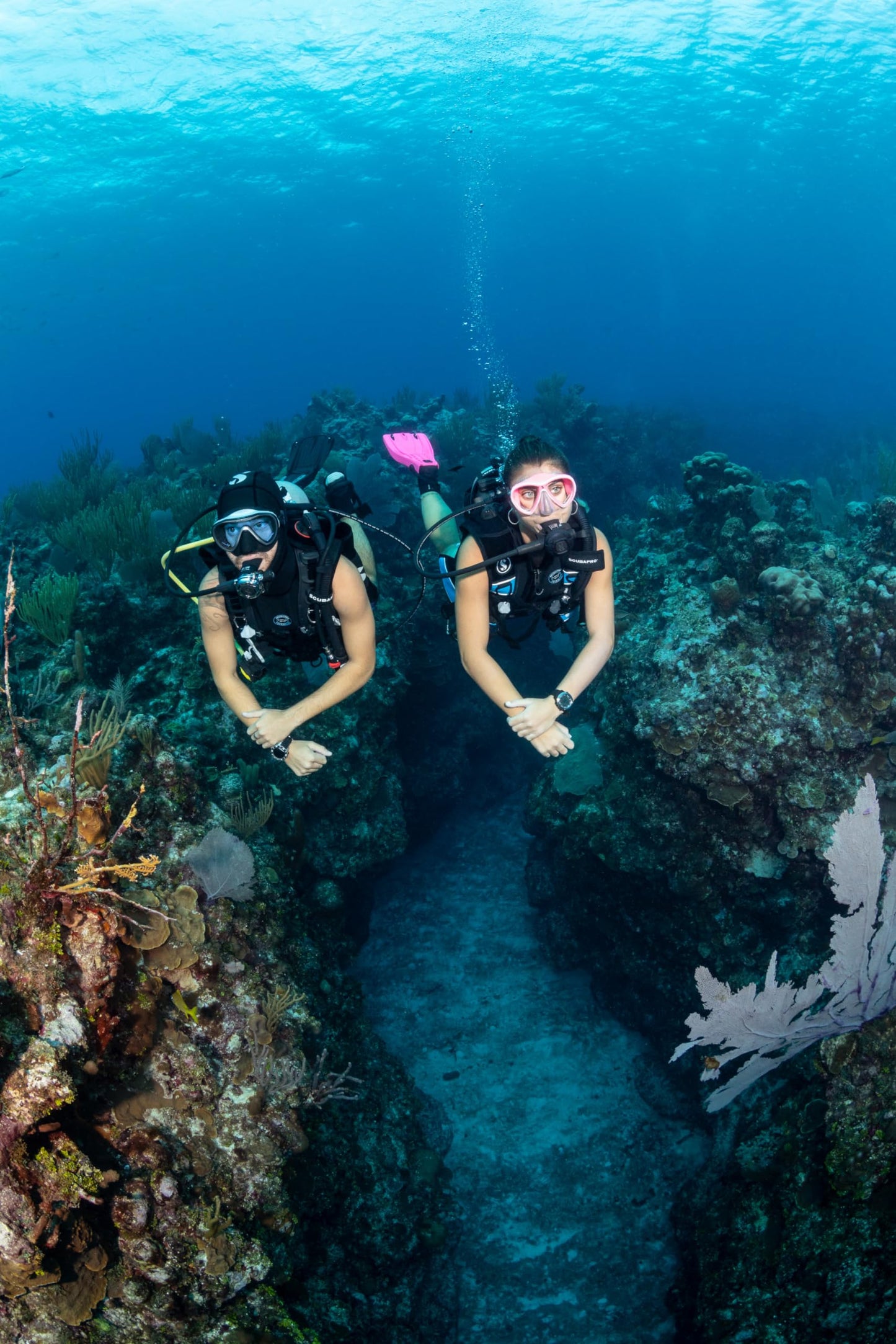 Open Heel Scuba Diving Fins with Bungee Strap