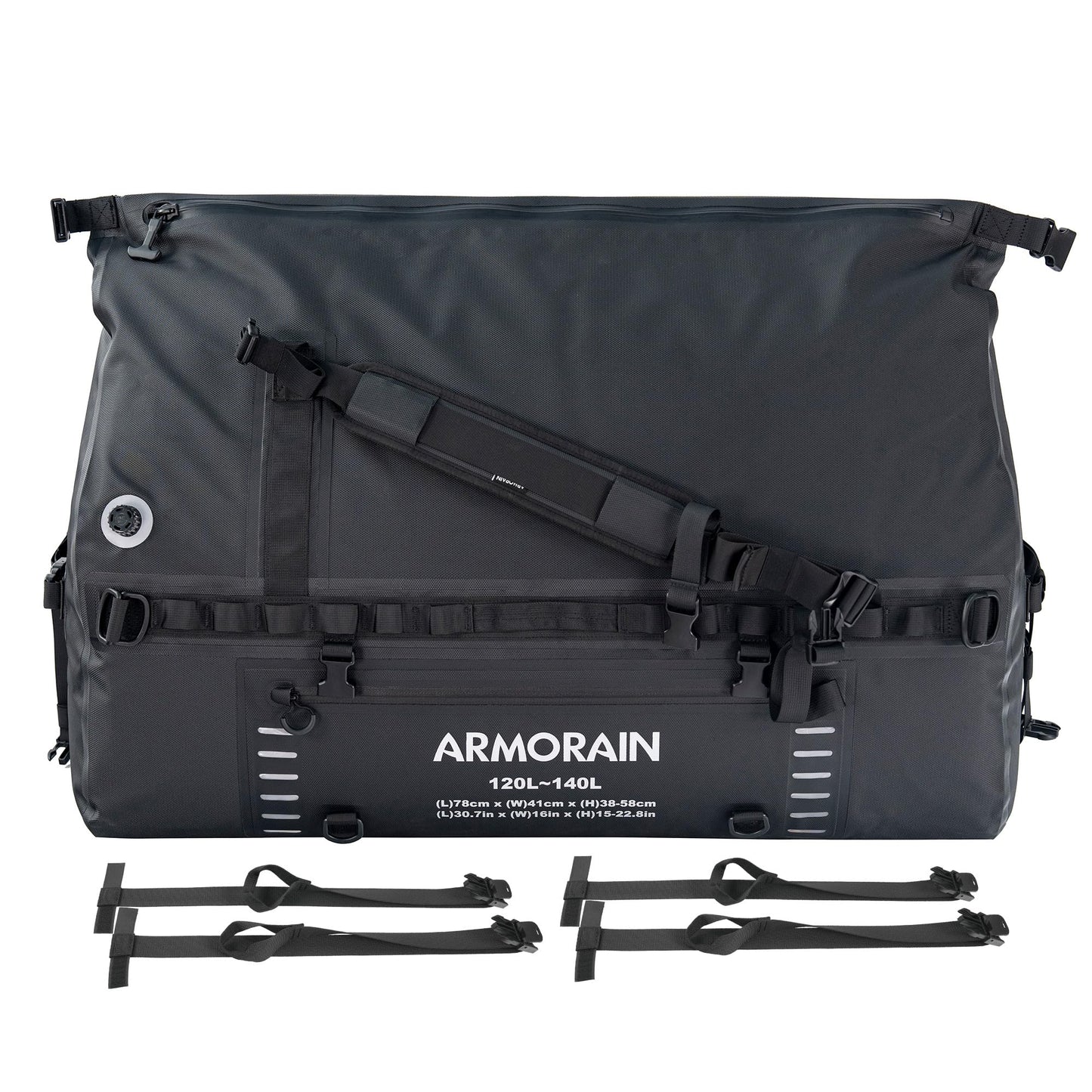 120L Waterproof Travel Dry Bag with Shoulder Straps