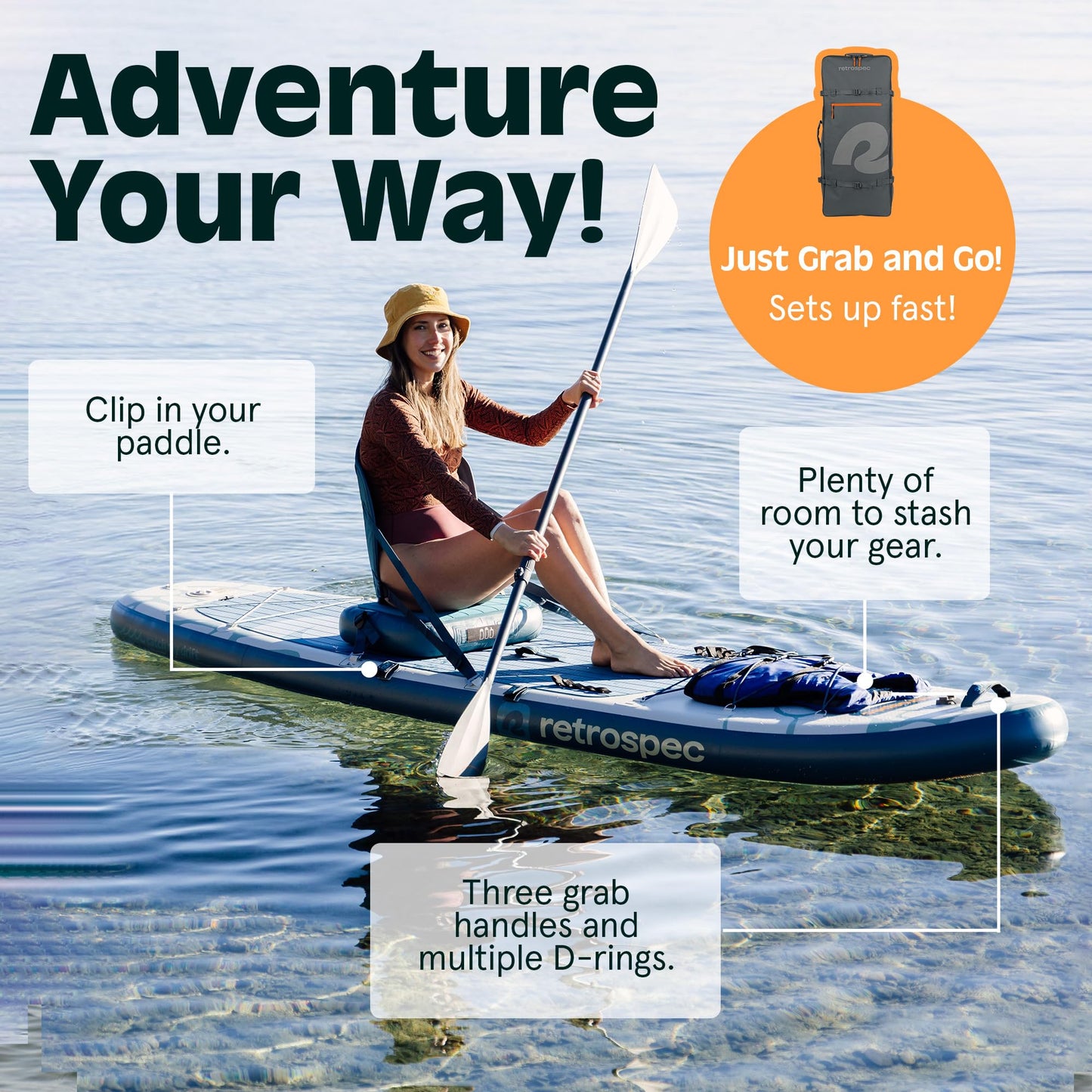 Inflatable Paddle Board Bundle with Paddle and Pump