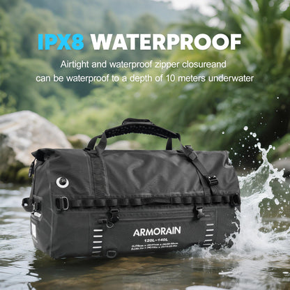 120L Waterproof Travel Dry Bag with Shoulder Straps