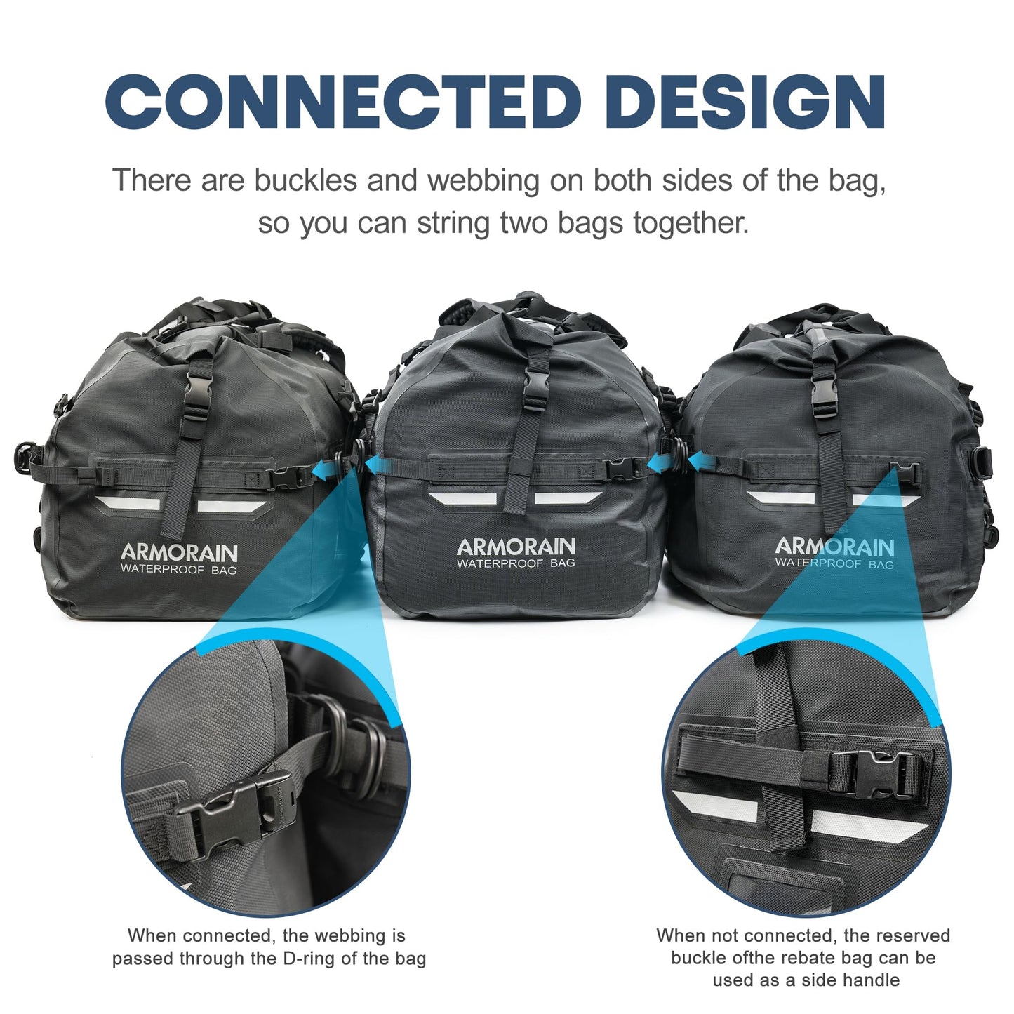 120L Waterproof Travel Dry Bag with Shoulder Straps
