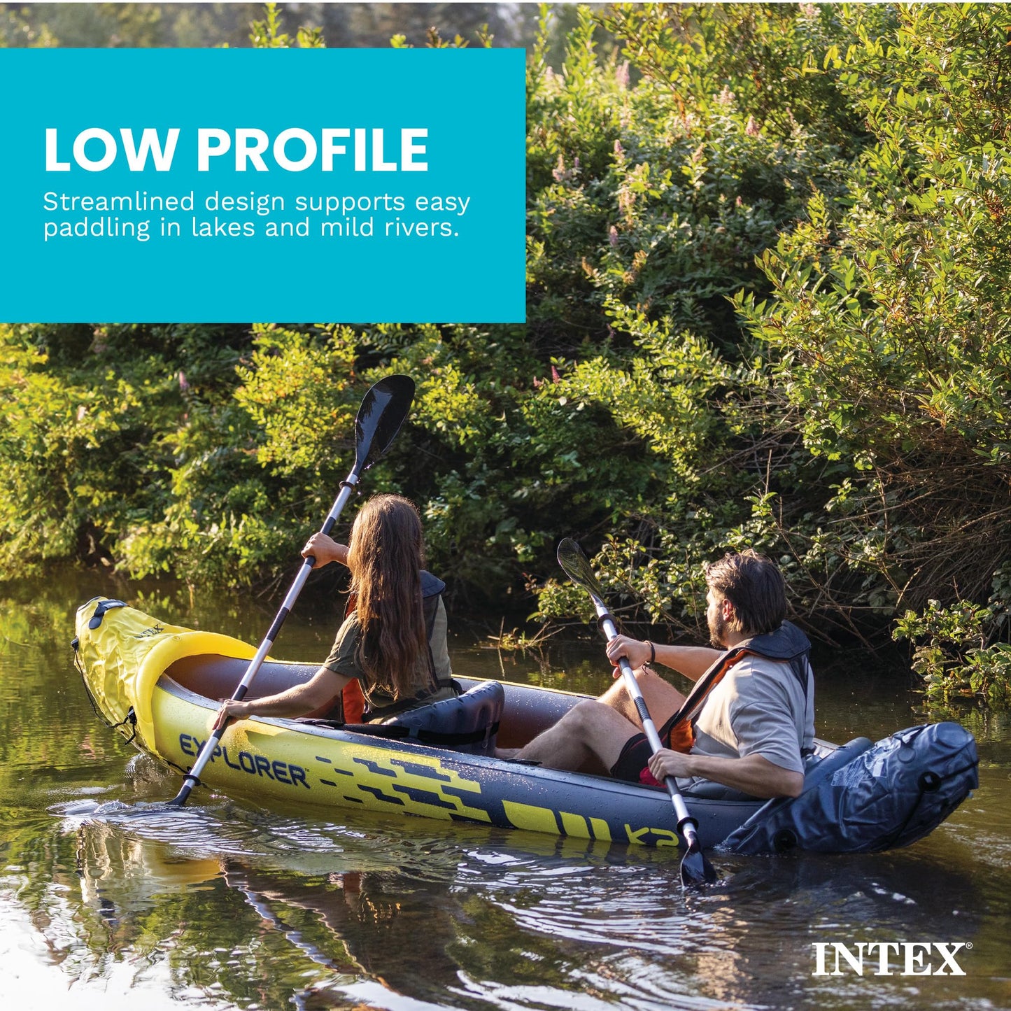 2-Person Inflatable Kayak Set with Oars and Pump