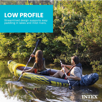 2-Person Inflatable Kayak Set with Oars and Pump