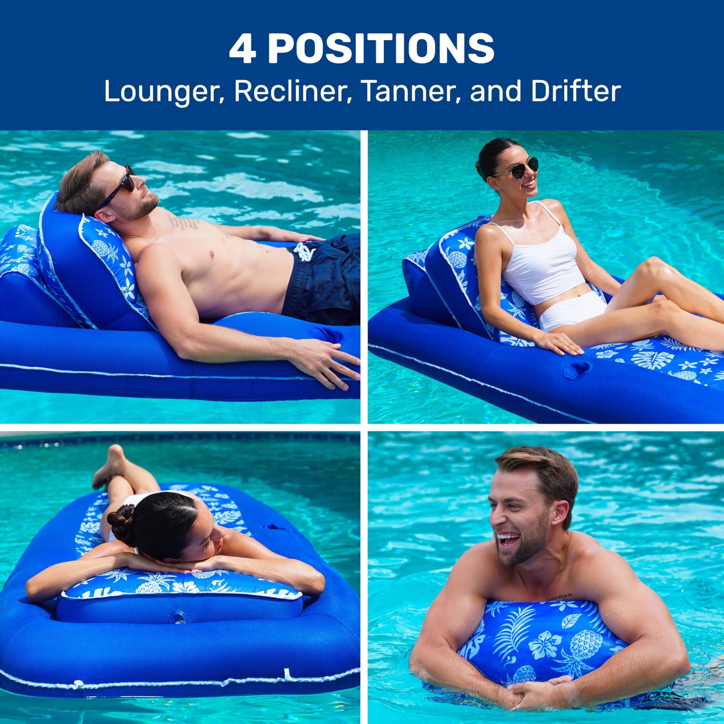 Convertible Inflatable Pool Lounger Float XL