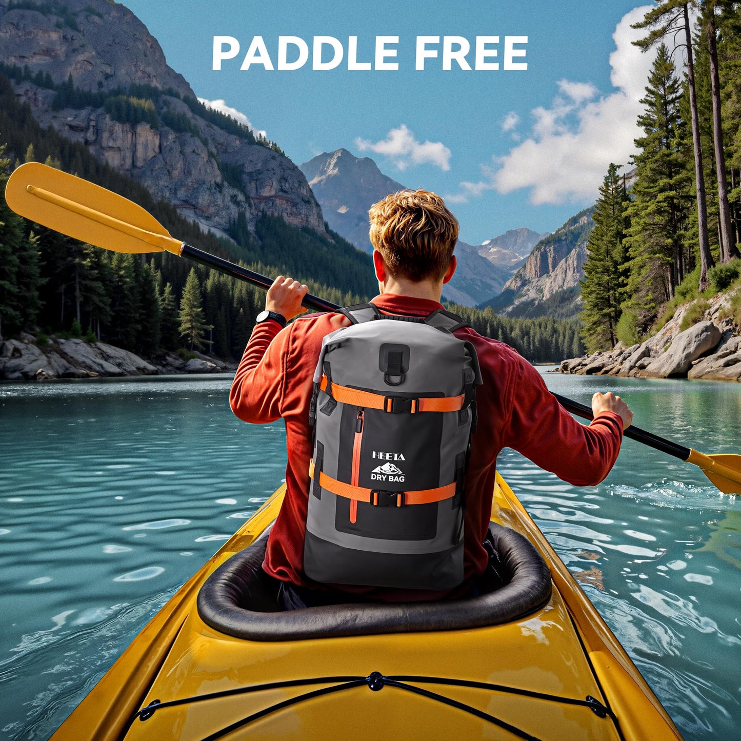 40L Waterproof Roll Top Dry Backpack