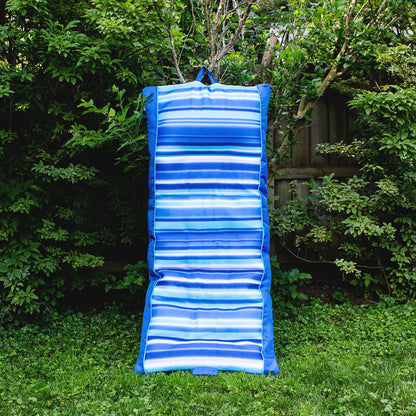 Mesh Pool Lounger with Headrest No Inflation Needed